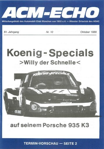 Koenig-Specials - ACM Automobilclub München von 1903 e. V.