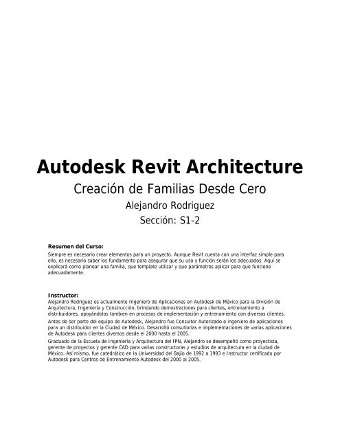 creación de familias en Revit - Autodesk International Communities