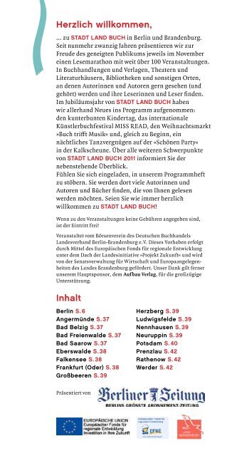 STADT LAND BUCH - Verband der Verlage und Buchhandlungen ...