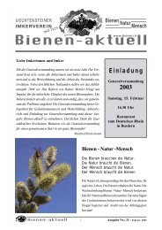 Bienen-aktuell Nr.21 - Liechtensteiner Imkerverein