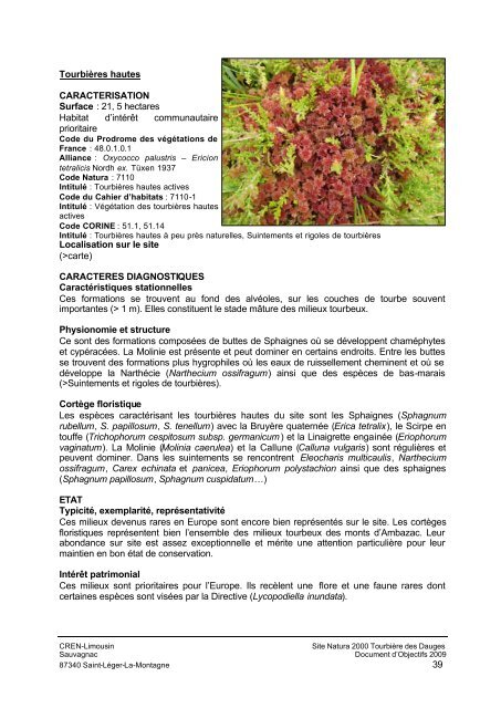 Document d'Objectifs - DREAL Limousin