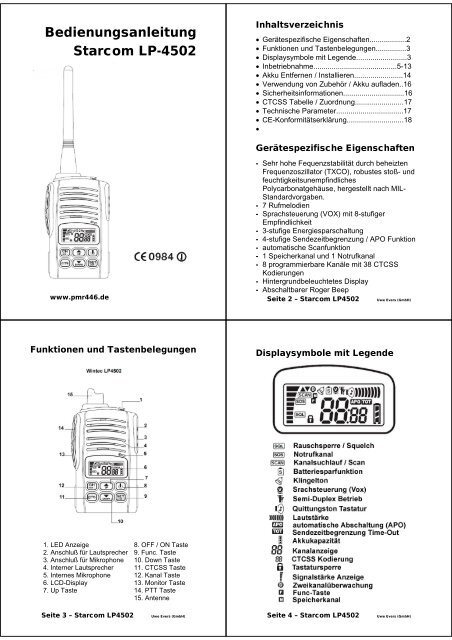 Handbuch Starcom LP-4502 als pdf-file