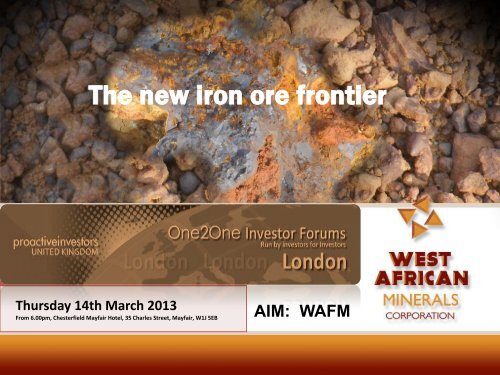 West African Minerals Corporation One2One Investor Presentation