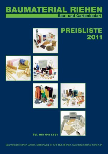 PREISLISTE 2011 - Baumaterial-Riehen