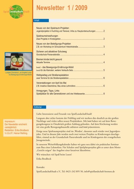 Newsletter MÃ¤rz 2009 als pdf.Datei - SpielLandschaftStadt e.V