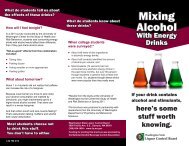 Mixing Alcohol with Energy Drinks - Washington State Liquor ...