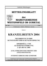 Amtliches Mitteilungsblatt Mai 2004 - Marktgemeinde Weitensfeld