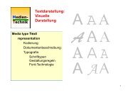 Textdarstellung: Visuelle Medien- Technik Visuelle ... - mtech@uni