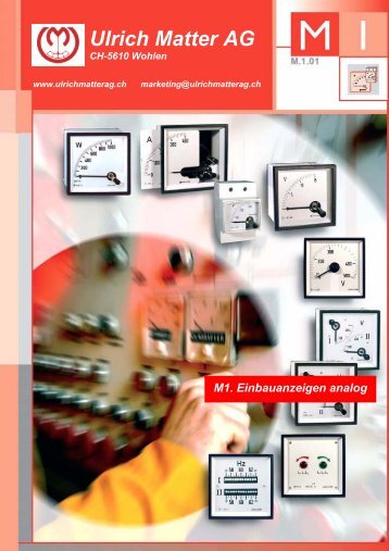 Circutor Katalog M1 Einbauanzeigen analog - Ulrichmatterag.ch