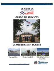 GUIDE TO SERVICES - St. Cloud VA Health Care System