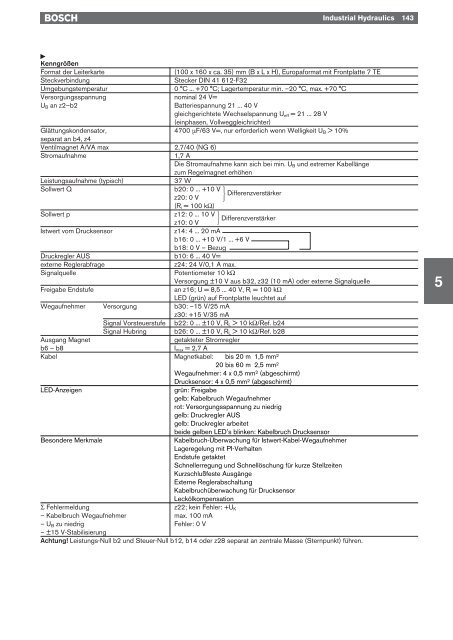 5 Druck- und Differenzdruckregler Controllers for ... - Bosch Rexroth