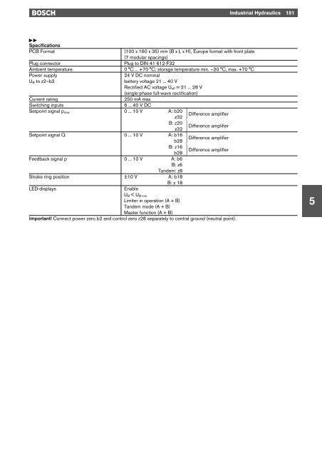 5 Druck- und Differenzdruckregler Controllers for ... - Bosch Rexroth