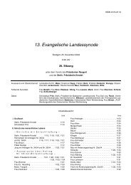 13. Evangelische Landessynode - Evangelische Landeskirche in ...