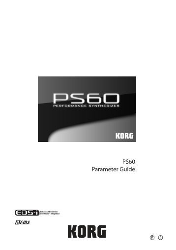 PS60 Parameter Guide - Korg