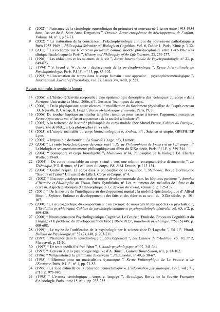 Liste des publications de Bernard Andrieu - CNRS