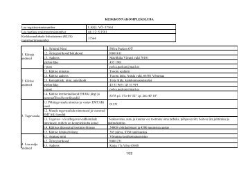 KESKKONNAKOMPLEKSLUBA Loa registreerimisnumber L.KKL ...