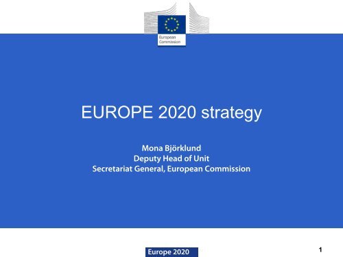 EUROPE 2020 strategy - EU2020 Going Local