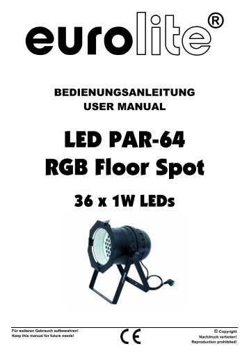 LED PAR-64 RGB Floor Spot - Ljudia