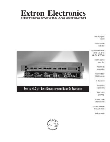 System 4LDxi - Line Doubler with Built-In Switcher - Extron Electronics