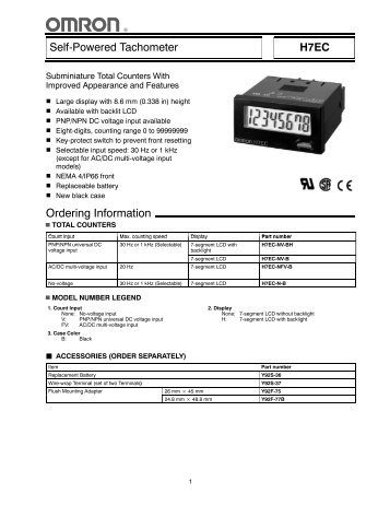 Omron H7EC-NV-B datasheet: pdf - Octopart