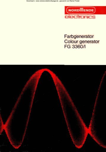 Farbgenerator FG 3360 - Rainers - Elektronikpage