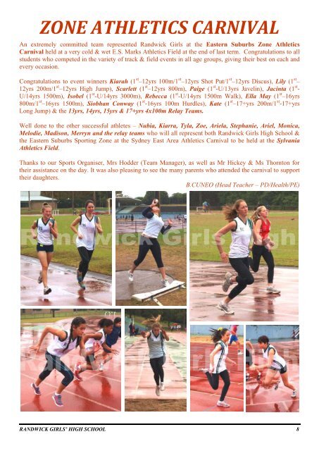 13 Newsletter 3 Aug 2012 Week 33 [pdf, 1 MB] - Randwick Girls ...