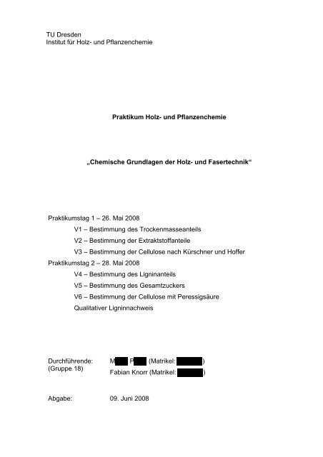 Praktikumsbericht Holz- und Pflanzenchemie (.pdf)
