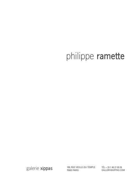 philippe ramette - Galerie Xippas