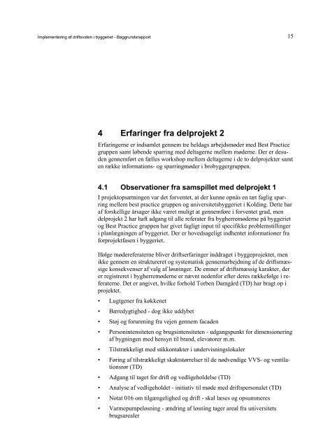 Implementering af driftsviden, baggrundsrapport - Dansk Facilities ...