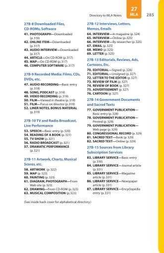 Chapter 27. MLA Documentation