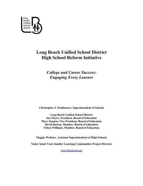 Long Beach Unified School District High School Reform Initiative