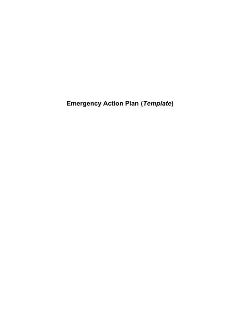 Emergency Action Plan (Template)