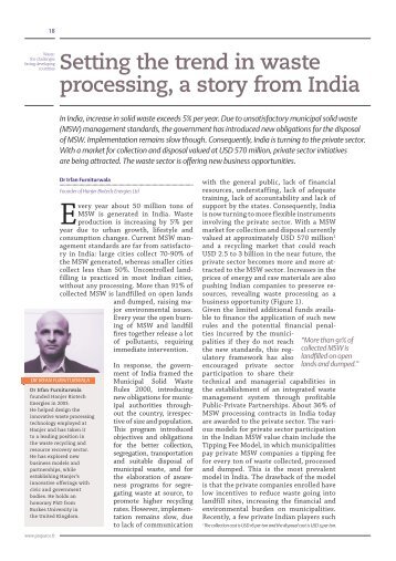 Setting the trend in waste processing, a story from India - Proparco