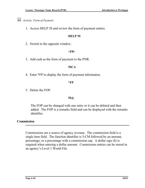 Lesson: Passenger Name Record (PNR) - Global Learning Center