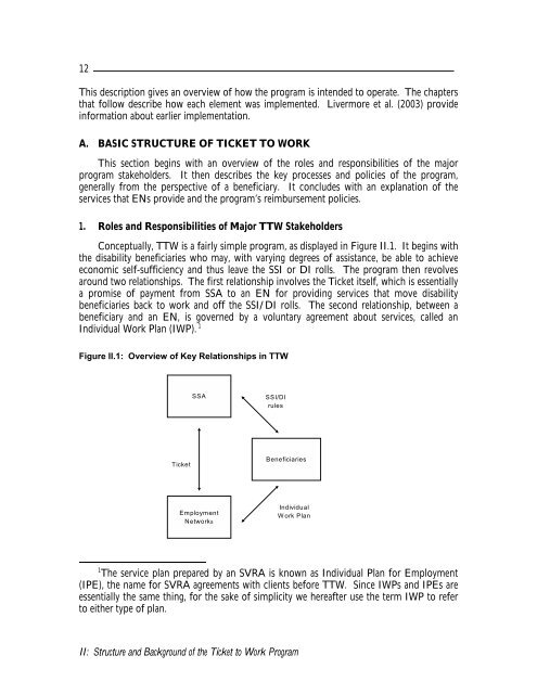 Evaluation of the Ticket to Work Program Initial Evaluation Report