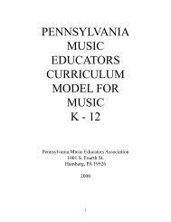 Model Curriculum for Standards - Pennsylvania Music Educators ...