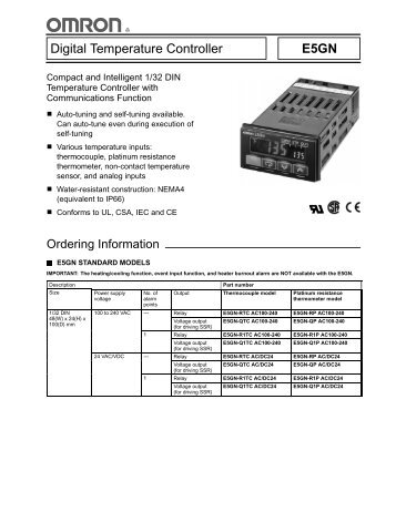 Digital Temperature Controller E5GN