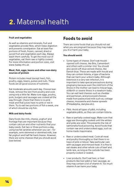 Food and Nutrition Guidelines - Barnsley Council Online