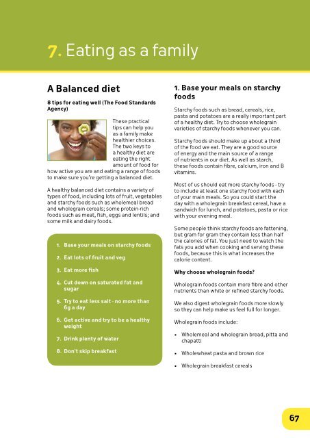 Food and Nutrition Guidelines - Barnsley Council Online