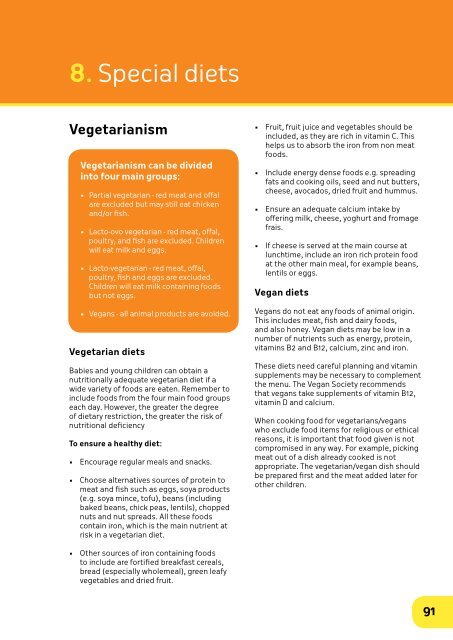 Food and Nutrition Guidelines - Barnsley Council Online