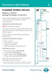 9 & 10 June Closure Leaflet - DLR London