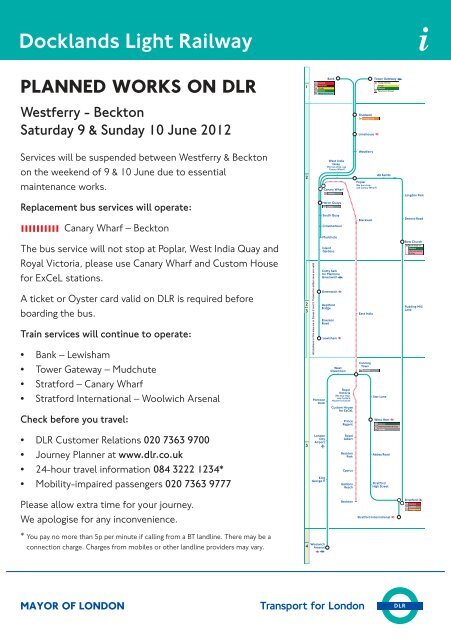 9 10 June Closure Leaflet Dlr London 9 10 June Closure Leaflet Dlr London