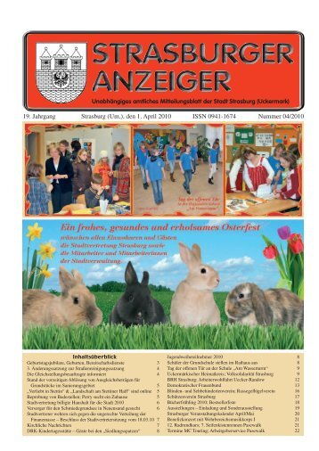 19. Jahrgang Strasburg (Um.), den 1. April 2010 ... - Schibri-Verlag