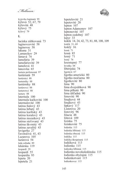 slovenskÃ© menÃ¡ mÃ¤kkÃ½Å¡ov (mollusca) slovak names of the ... - SAV