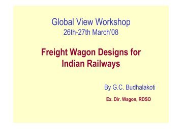 Freight Wagon Designs for Indian railways