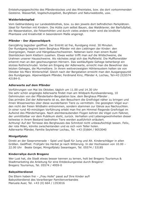 Bregenz Information Guide Handbuch