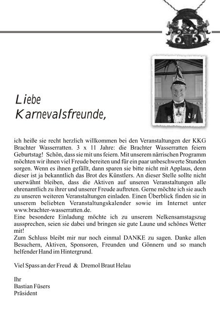 Liebe Karnevalsfreunde, - Kinderkarnevalsgesellschaft Brachter ...