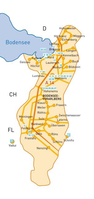 Bodensee-Vorarlberg Freizeitkarte - Bregenz