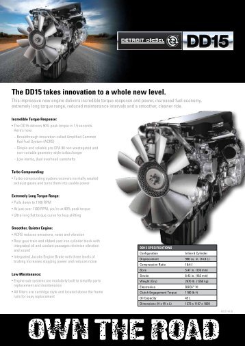 spec sheet / dd15