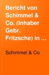 Bericht von Schimmel & Co. [Inhaber Gebr. Fritzsche] in Leipzig